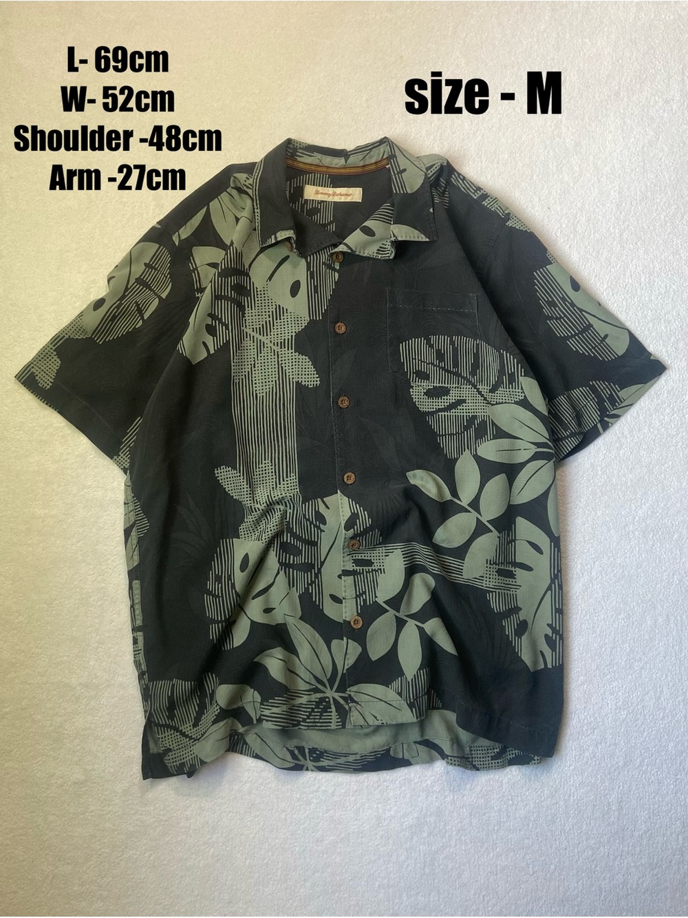 Tommy Bahama 100% Silk Camp Shirt Mens